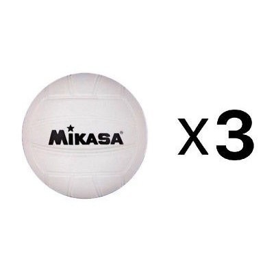 バレーボール用品 ミカサ Mikasa 4-Inch Mini Volleyball, Soft Cover, White, For Dorm Or Office (3-Pack)