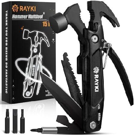 Stocking Stuffers for Men, Hammer Multitool 15 in Camping Accessories Survival Gear Christmas Gifts for Men Dad Husband Boyfriend Multi Tool with Gi