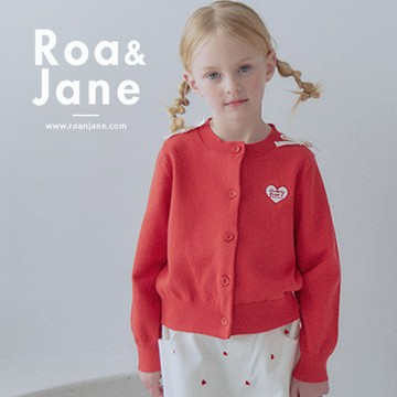 韓國專櫃 RoanJane 紅色愛心蝴蝶結針織外套