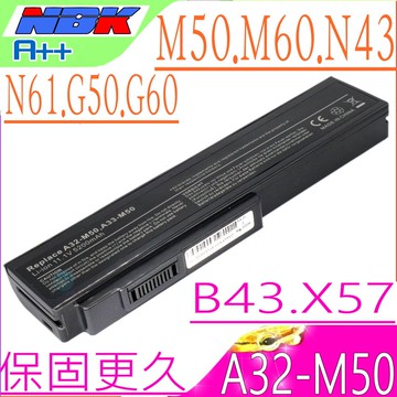 ASUS 電池-華碩 G50 G50VT G51J1 G51VX L50 90-NED1B2100Y V50 V50V G60JX G60VX A32-M50 70-NYl3B2000Z L0790C6 L072051 L062066 15G10N373830 90-NWF1B2000Y 70-NWF1B1000Z 70-NXP2B1000Z 15G10N373800 N43 N43SL N34SD N43SV N43SN N52 N52A N52D N52DA N52DC N52DR N52F