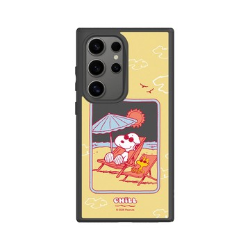 Galaxy S24 Ultra SolidSuit 黑 - 史努比 Snoopy - 曬太陽
