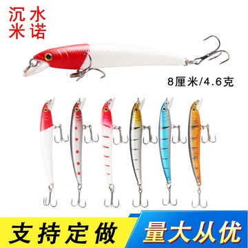 【TTFF】路亞餌  遠投緩沉米諾8cm/4.6g仿真假餌硬餌擬餌翹嘴 漁具產品