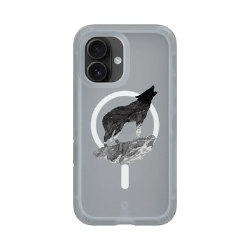 iPhone 16 AirX 流變灰 - Animal Silhouette / 動物剪影 - 狼嚎