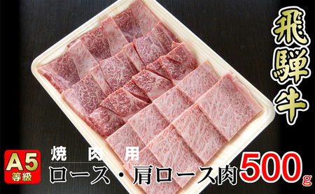 牛肉 飛騨牛 焼き肉 セット ロース 又は 肩ロース 500g 黒毛和牛 A5 美味しい お肉 牛 肉 和牛 焼肉 BBQ バーベキュー 