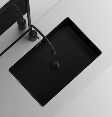 【麗室衛浴】黑色下嵌式臉盆 C-686 50*40*18公分