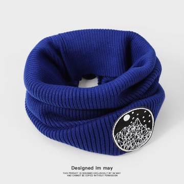 2025新款小眾潮牌克萊因藍色脖套護頸圍脖男冬季保暖羊絨圍巾男女