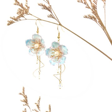 【SGS安心認證】千本櫻系列-水空藍 (日本樹脂水晶花)