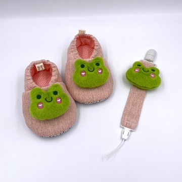 愛心蛙-(學步鞋+奶嘴夾)