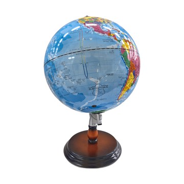 FUN GLOBE 地球儀木座 附燈 12吋 藍色海洋行政  MS-112LAW