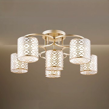 布罩半吸頂五燈 B236-64-74061