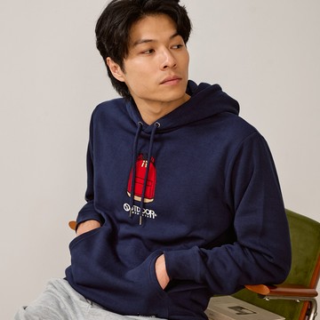 【OUTDOOR】背包繡花連帽T 恤-寶藍色 ODC626PERB (ODCLO)