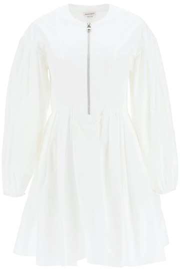 Alexander McQueen - Miniabito Con Maniche Blusanti