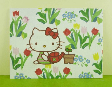 【震撼精品百貨】Hello Kitty 凱蒂貓~卡片-鬱金香白