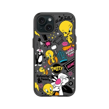 iPhone 15 Clear 酷墨灰 - 樂一通 Looney Tunes - 搗蛋系列-崔弟