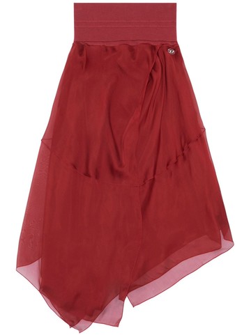 Diesel - O-Ruc silk chiffon skirt - women - Silk - 42 - Red