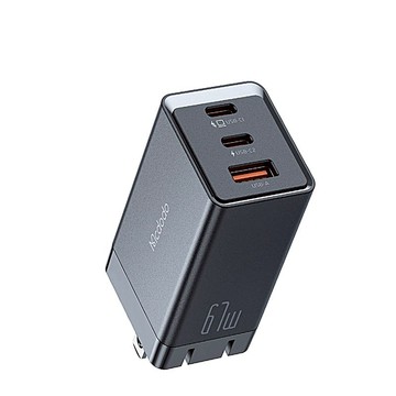 激能系列GaN5 mini Pro氮化鎵三口快充旅行充電器67W美規 CH153 充電器(不含充電線)