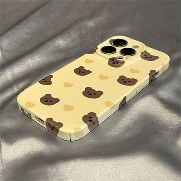 卡通愛心小熊適用三星S24手機殼S23Ultra新款s24FE菲林A55硬殼s22+Plus防摔A54保護套A53女A52全包A35可愛5G