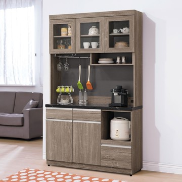 【H&D東稻家居】莫瑞石面4尺餐櫃(THY2-04868)