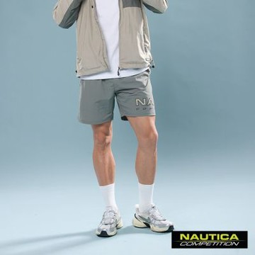 Nautica 官方旗艦 男裝 COMPETITION 輕量防潑水休閒短褲-灰色