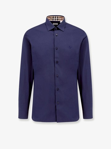Biologic cotton shirt with ekd embroidery - BURBERRY - gender_Man