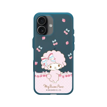 iPhone 17 Clear (相機按鈕) 夜幕藍 - 三麗鷗-彼安諾 My Sweet Piano - 草莓蝴蝶結