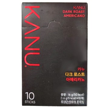KANU 經典美式黑咖啡 深度烘焙  1.6g  10包  1盒