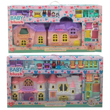 兒童過家家夢幻手提屋玩具娃娃女童女孩子公主迷你城堡別墅大房子
