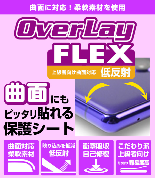 Wedge Talkie WED-NO-001 保護 フィルム OverLay FLEX 低反射 特定小電力トランシーバー WEDNO001 曲面対応 柔軟素材 反射防止 衝撃吸収