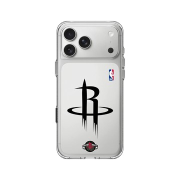 iPhone 17 Pro Max Clear Case（相機按鈕） 透明 - NBA - B&W-休士頓火箭 Houston Rockets B&W