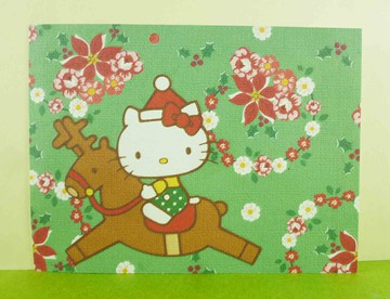 【震撼精品百貨】Hello Kitty 凱蒂貓 卡片-木馬綠 震撼日式精品百貨