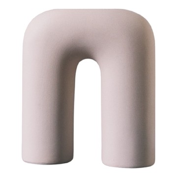 空氣選物 不規則素燒陶瓷花瓶G  16 x 19 x 7cm  米色