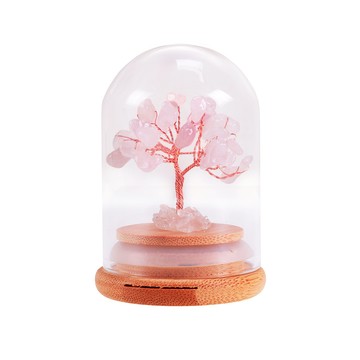 迎桃花粉水晶開運樹 (招貴人/旺桃花/好姻緣)