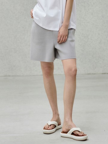 Double Knit Lounge Shorts_Gray