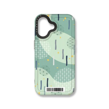 iPhone 16  殼 TRON iPhone 16 日系和風圓點落雨系列  載具 MAGSAFE 磁吸 太空殼 透黑款 手機殼