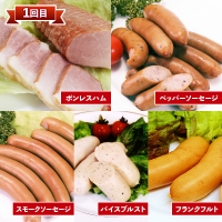 国産 豚肉 使用 ハム ソーセージ 定期便 ギフト