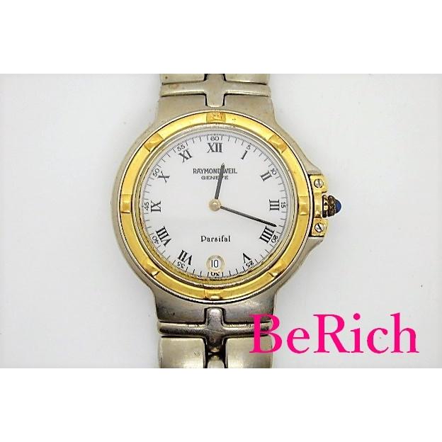 レイモンド ウィル RAYMOND WEIL パルシファル Parsifal メンズ 腕時計 デイト 9188 ホワイト 文字盤 SS アナログ【中古】ht3348 | LINEブランドカタログ