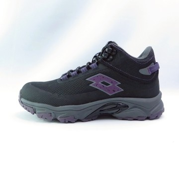 LOTTO LT4AWO5810 女運動鞋 CT400 高筒戶外健行鞋 防潑水 黑灰/紫【iSport愛運動】