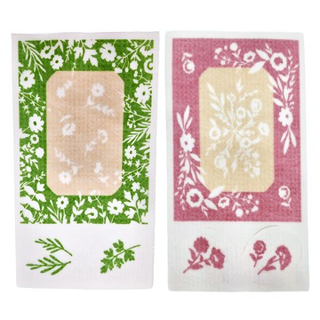 SANKO Okudake Kyuchaku 相框壁貼  花園 綠色 + 粉色  1組