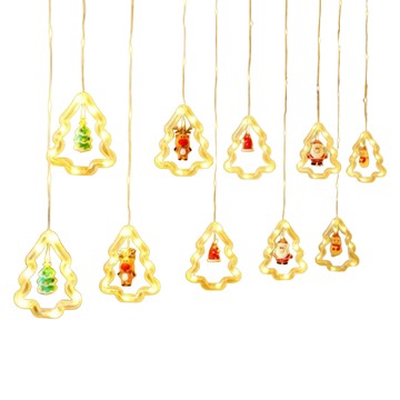 LED聖誕樹冰條燈 暖白光 3M*0.6M USB/電池 兩種供電  1條