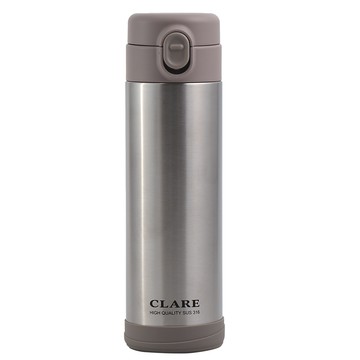 CLARE 【一品川流】 316不鏽鋼陶瓷彈跳保溫杯-500ml-不鏽鋼色-1支