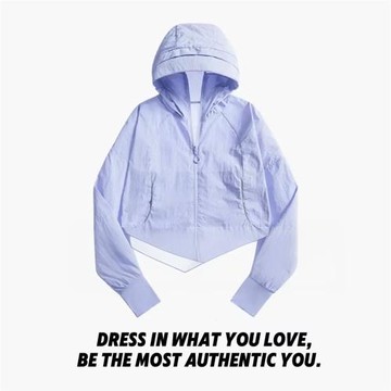 夏季收腰防曬衣女歐若風短款外套防紫外線運動休閑顯瘦時尚防曬服