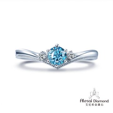 Alesai 艾尼希亞鑽石 藍色鑽石 30分 鑽戒 培育鑽石 (3EX 車工 藍鑽 FANCY VIVID BLUE)