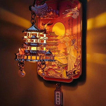 臺灣出貨🌟文創滕王閣發光燈籠金屬冰箱貼創意城市旅遊收藏紀念品伴手禮