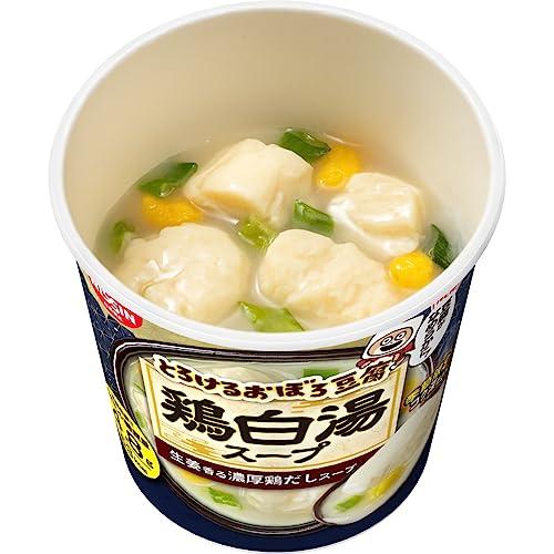 日清食品 とろけるおぼろ豆腐 鶏白湯スープ (生姜香る濃厚鶏だしスープ) インスタントスープ 13g×6個