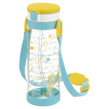 Richell 利其爾 兩用冷水壺組 吸管+直飲雙蓋 雙階段使用水壺 材質輕巧具透明感  棒棒糖  450ml  1組