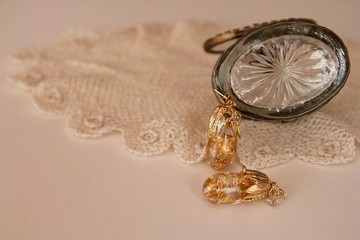 耳環 飾品 花耳環 花辦耳環 珍珠耳環 乾花耳環 少女風 日系作品