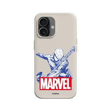 iPhone 17 SolidX 貝殼灰 - 迪士尼-漫威 Marvel - 蜘蛛人-漫威Logo版