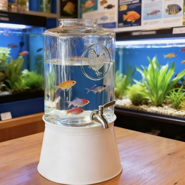 水族🐟️水桶魚缸 水族生態缸 有趣的魚缸 水桶養魚 透明水桶生態缸  水桶變缸製作家用缸 家用桌面透明玻璃魚缸造景瓶