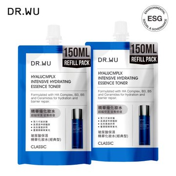 DR.WU 玻尿酸保濕精華化妝水補充包150ML(2入組)