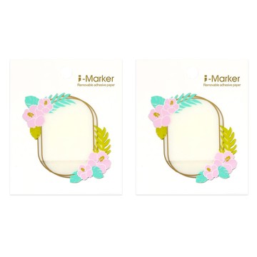知音文創 i-Marker 花圈便利貼  透明扶桑花  2本